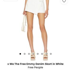 We The Free denim mini skort white size 10, never worn.